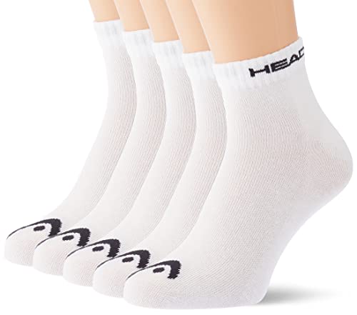 Head Unisex Quarter Socken, Weiß/Schwarz, 35/38 (9er Pack) von HEAD