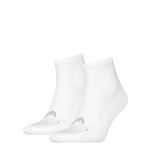 Head Unisex Quarter Socken, Weiß, 35/38 (2er Pack) von HEAD