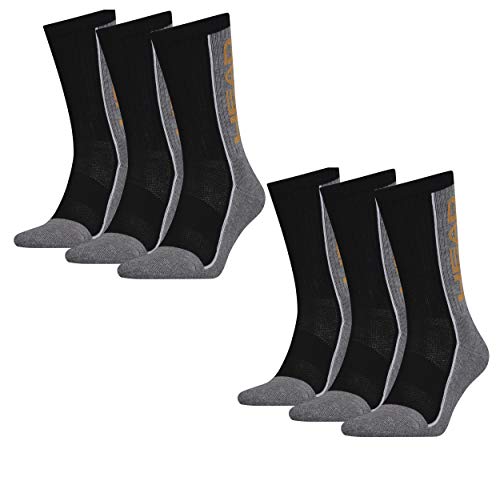 HEAD Unisex Performance Crew Socks Mannschaftssocken, Grau/Schwarz, 43/46 von HEAD