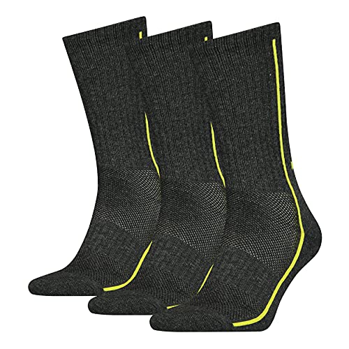 Head Unisex Crew Socken, Grau/Grün, 43/46 (3er Pack) von HEAD