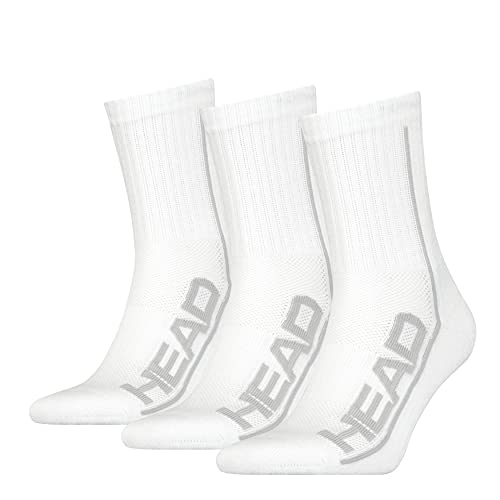 HEAD Unisex Unisex Performance Short Crew Socks, Weiß, 39 EU,3er Pack von HEAD