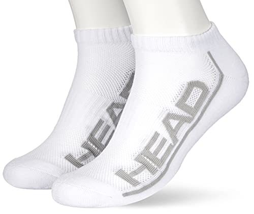 HEAD Unisex-Adult Performance Sneaker Trainer Socks, White, 43/46 von HEAD