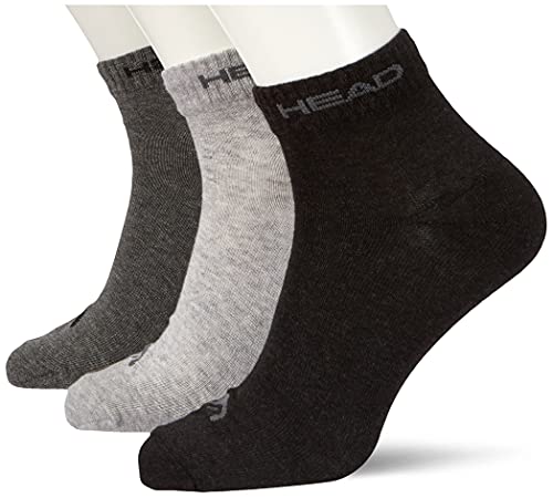 Head Unisex Quarter Socken, Grau, 43/46 (3er Pack) von HEAD