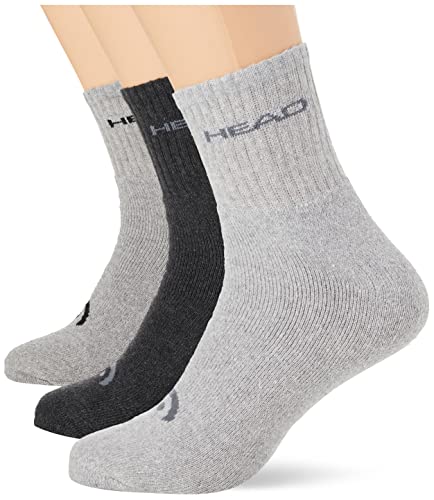 Head Unisex Short Socken, Grau, 35/38 (3er Pack) von HEAD