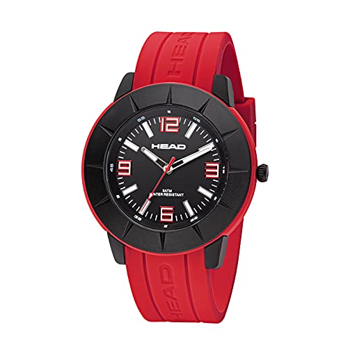 HEAD Unisex Analog Quarz Uhr mit Silikon Armband H160100 von HEAD