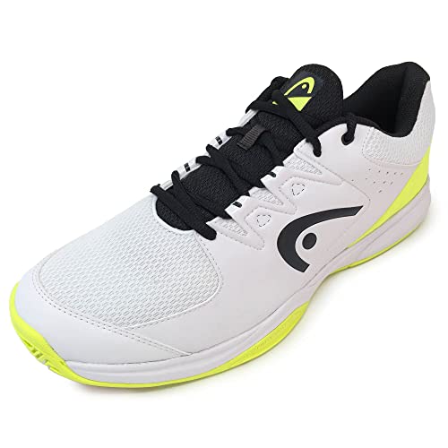 HEAD Unisex Grid Squash-Schuh, Weiß/Gelb, 42.5 EU von HEAD