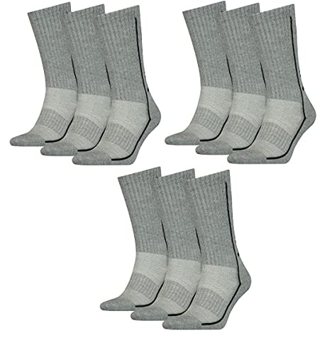 HEAD Unisex Performance Crew 9er Pack (39-42, Grey (008)) von HEAD