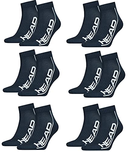 HEAD Unisex Performance Quarter Socken Sportsocken 12er Pack (Navy, 43-46) von HEAD