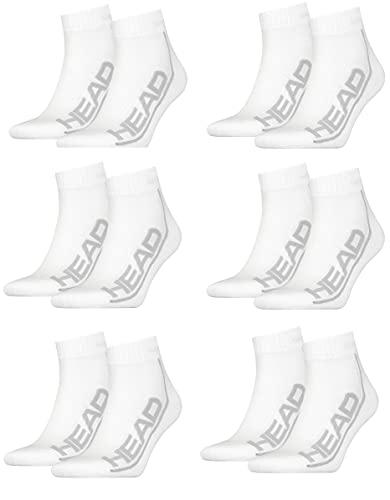 HEAD Unisex Performance Quarter Socken Sportsocken 12er Pack (Weiss, 39-42) von HEAD