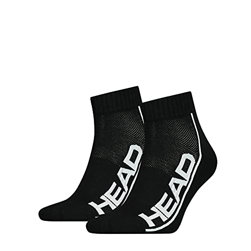 Head Unisex Quarter Socken, Schwarz, 35/38 (2er Pack) von HEAD