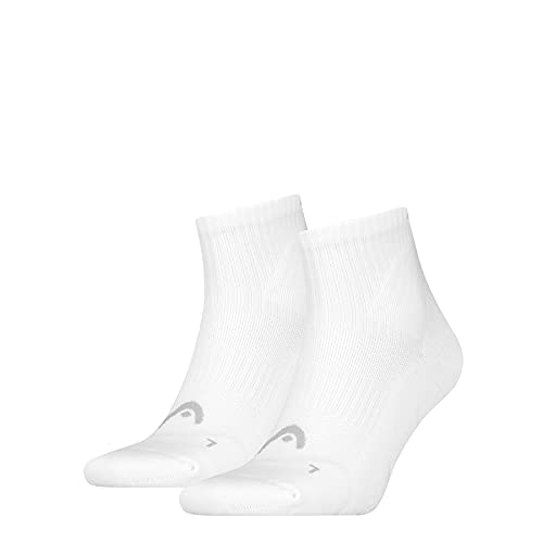 Head Unisex Quarter Socken, Weiß, 39/42 (2er Pack) von HEAD