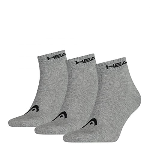 HEAD Unisex Quarter Sportsocken 15er Pack, Größe:35-38;Farbe:Grey (400) von HEAD