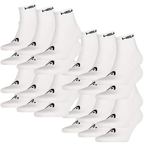 HEAD Unisex Quarter Sportsocken 24er Pack, Größe:39/42, Farbe:White (300) von HEAD