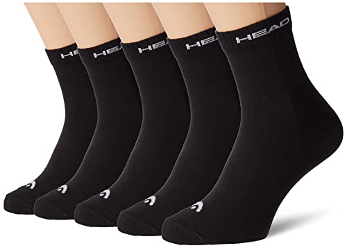 HEAD Unisex Quarter Sportsocken im 10er Pack Schwarz 39/42 von HEAD