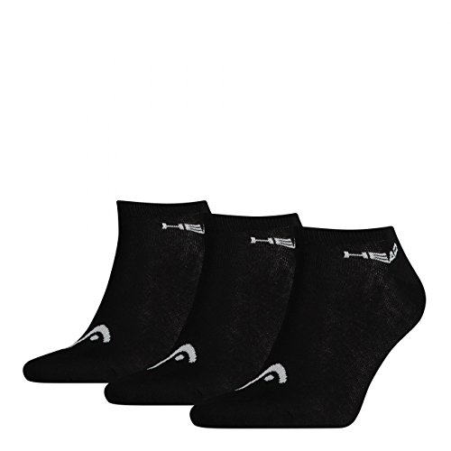 HEAD Unisex Sneaker Sportsocken 12er Pack, Größe:39-42;Farbe:Black (200) von HEAD