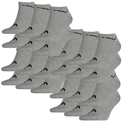 HEAD Unisex Sneaker Sportsocken 24er Pack, Größe:43/46, Farbe:Grey (400) von HEAD