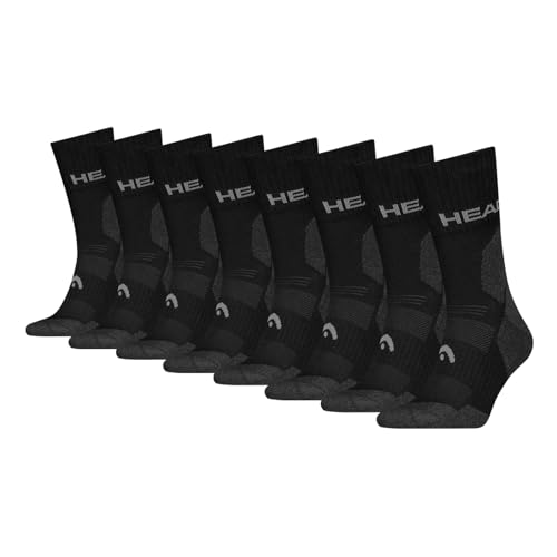 HEAD Unisex Wandersocken Outdoorsocken Hiking All Climates Crew Socks 4 Paar, Farbe:Schwarz, Größe:35-38, Artikel:-001 black HEAD Unisex Wandersocken Outdoorsocken Hiking All Climates Crew Socks 4 Paar, Farbe:Schwarz, Größe:35-38, Artikel:-001 black von HEAD