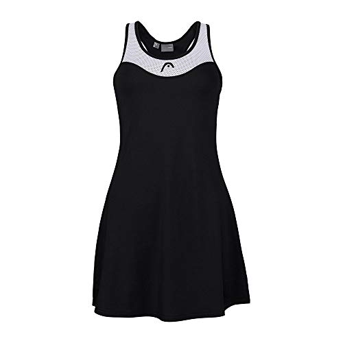 HEAD Womens Diana Dress W Kleid, Black/White, S von HEAD