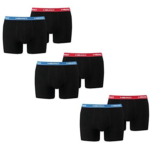 HEAD Men Boxershort Basic Boxer 6er Pack, Größe:S;Farbe:red/Blue (505) von HEAD