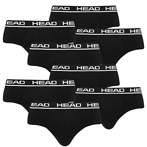 Head Herren Basic Brief Pant Slip Unterwäsche Unterhose 8 er Pack, Farbe:002 - Black, Bekleidungsgröße:XL von HEAD