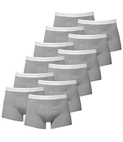 Head – Herren-Boxershort Basic, 12er-Pack Small grau von HEAD