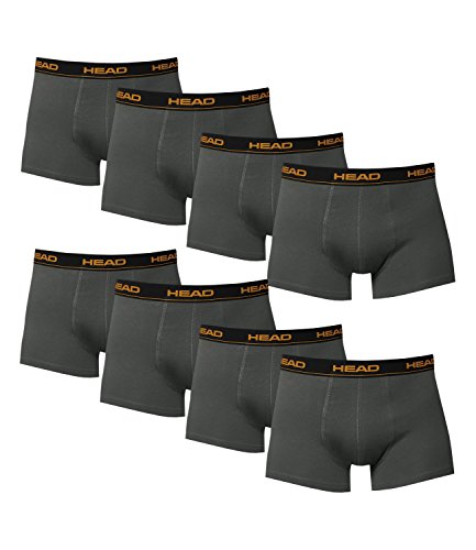 Head Herren Boxershorts im 8er Pack ohne Eingriff 841001001 (Dark Shadow, XL) von HEAD