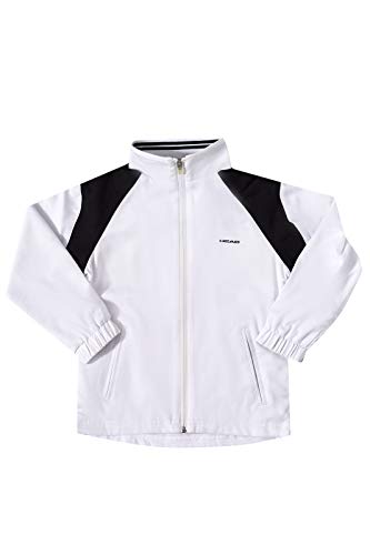 Head Mädchen Tennisjacke Cooper JR All Season Jacket weiß / schwarz Gr. 116 von HEAD