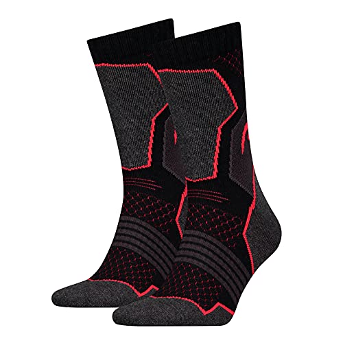 Head Unisex-Adult Hiking Crew 2P Sportsocken, Black/red, 39 (2er Pack) von HEAD