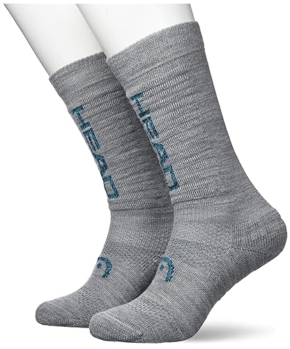 Head Unisex KNEEHIGH, Grey/Sky Blue Combo, 35/38 (2er Pack) von HEAD