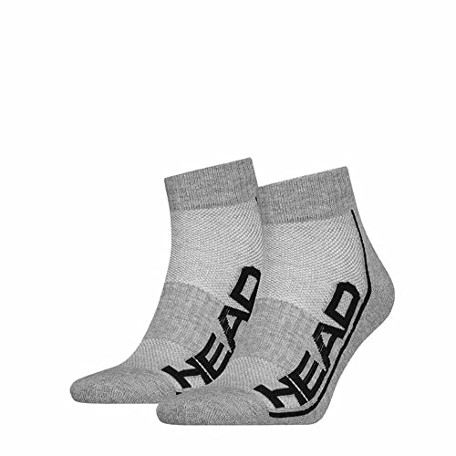 Head Unisex Quarter Socken, Grau, 35/38 (2er Pack) von HEAD