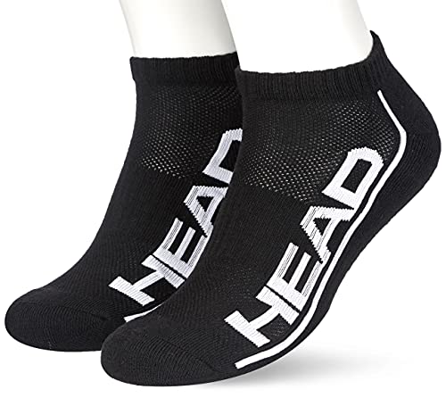 Head Unisex Sneaker Socken, Schwarz, 43/46 (2er Pack) von HEAD