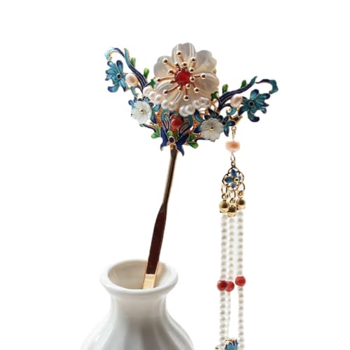 Haare, Hanfu Haarnadel Kopfschmuck Cloisonné Kopfschmuck Antike Mode Quaste von HEAGER