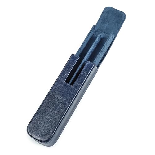 Leder-Stiftkiste, Mehrfarbiges Stifte- und Federmäppchen aus Leder mit 2 Fächern for Reisen, Büro, Schule und Uni(Color3) von HEAGER