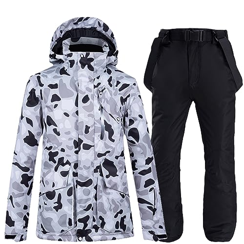 HEAITHpool -30 Damen-Schneeanzug, Snowboard-Kleidung, wasserdicht, winddicht, Outdoor-Kostüm, Ski-Sets, Jacke + Hose show jacket pant5 M von HEAITHpool