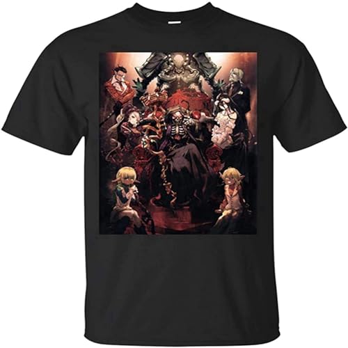 Overlord - AINZ OOAL Gown Painting Characters Overlord T-Shirt T-Shirt Top Sweatshirt Short Sleeve Black XL von HEAL TH SHOE PAD