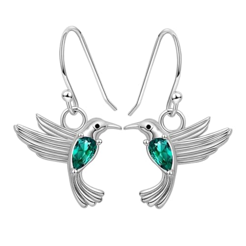 HEALEEP 1 Paar Fliegende Ohrringe Grünen Zirkonia Stilvolle Hängeohrringe für Frauen Perfektes zu Muttertag für Besondere Anlässe von HEALEEP