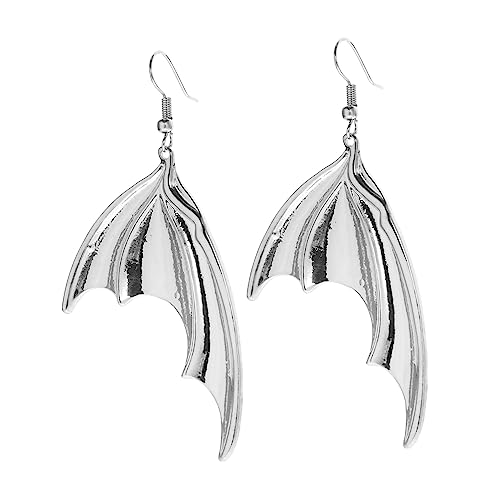 HEALEEP 1 Paar Halloween Fledermaus Ohrringe Metall Gothic Dangle Ohrringe Schwarz Silberne für Frauen für Halloween Kostüme Partys und Cosplay HEALEEP 1 Paar Halloween Fledermaus Ohrringe Metall Gothic Dangle Ohrringe Schwarz Silberne für Frauen für Halloween Kostüme Partys und Cosplay von HEALEEP