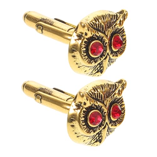 HEALEEP 1 Paar Herren Manschettenknöpfe Eulen Design Stilvolle Business Accessoires für Anzüge Langlebige und Cufflinks für Formelle Anlässe für Hochzeiten und Besondere Events von HEALEEP