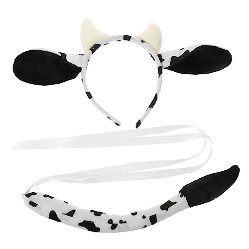HEALEEP 1 Satz Kuh Kostümset mit Haarreif und Kreatives Cosplay Zubehör für Geburtstagsfeiern Maskeraden und Bühnenaufführungen Tierkostüm Requisiten für Unvergessliche Erinnerungen von HEALEEP