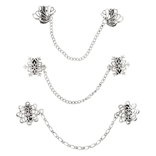 HEALEEP 1 Satz Retro Anstecknadel Für Hemdkragen Broschen Für Anzüge Lässige Outfits Und Besondere Anlässe Vielseitige Krawattenklammern Für Damen Und Herren 3 Stück von HEALEEP