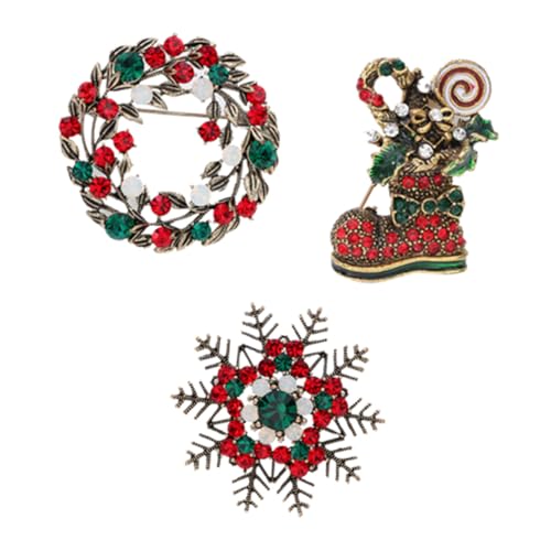 HEALEEP 1 Set Brosche Trendy Accessoires Weihnachtsbedarf Weihnachtsschmuck Weihnachtskostüm Accessoire Trendy Weihnachtsdeko Weihnachtsgeschenke Retro Weihnachtsdekoration von HEALEEP