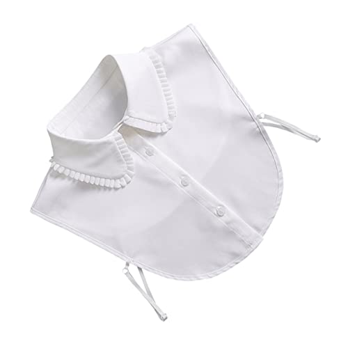 HEALEEP Abnehmbarer Falscher Kragen für Damen Chiffon Kragenbluse Halbe Shirts Kostüm Zubehör Eleganter Kunstkragen für Pullover und Kleider für Anlässe Wie Weihnachten und Geburtstage von HEALEEP