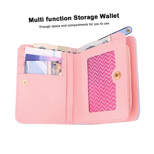 HEALEEP Katzen-Muster Geldbörse Mit Reißverschluss Für Frauen Kurz Aus Pu-Material Geeignet Für Schule Uni Und Büro von HEALEEP