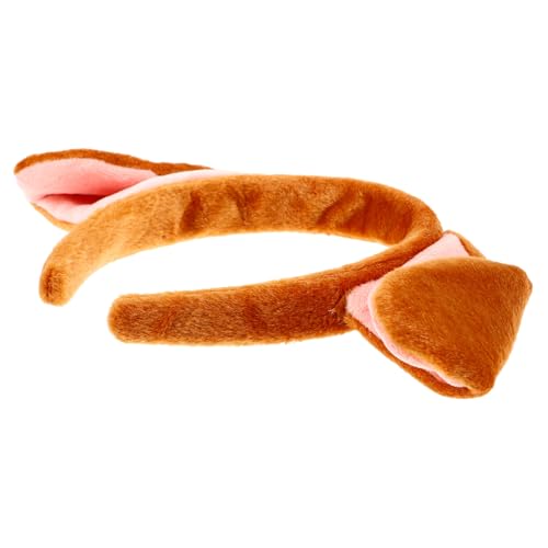 HEALEEP 1 Stück Hundekostüm Hundeohren Haarreif Lustiges Cartoon Stirnband für Cosplay und Partys aus Bequemem Stoff Flexibel für Erwachsene und Süßes Design für Unvergessliche von HEALEEP