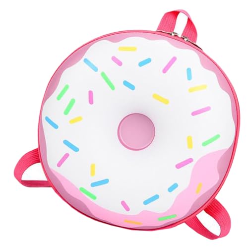 HEALEEP 1 Stück Kinderrucksack für Mädchen Rosa Regenbogen Doughnut Design Leicht und Kompakt Verstellbare Schulterriemen für Kindergarten und Freizeit Langlebiges Material Praktische von HEALEEP