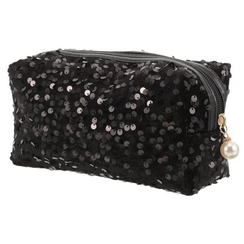 HEALEEP Kosmetiktasche Pailletten Groß Kapazität Tragbar für Damen Makeup Aufbewahrungstasche Reise Kulturbeutel mit Reißverschluss Organizer für Kosmetik und Toilettenartikel von HEALEEP