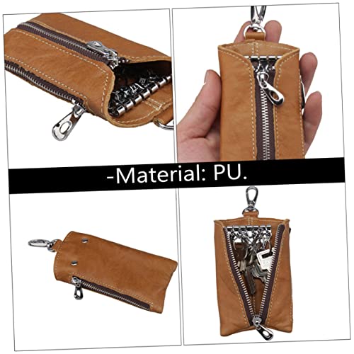 HEALEEP Autoschlüsselhalter Mit Münztasche Schlüsseletui Aus Pu-Material Reißverschluss-geldbörse Für Schlüssel Karten Und Münzen Geeignet Für Männer Und Frauen von HEALEEP