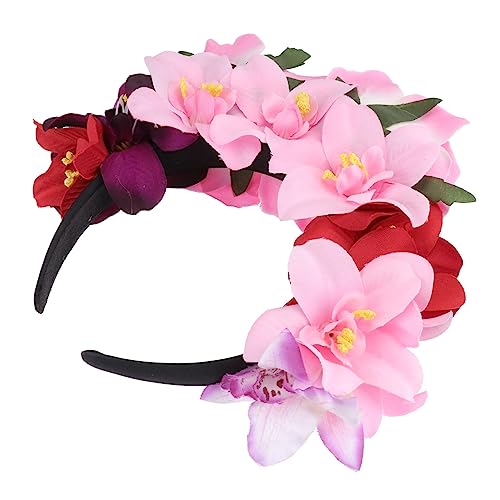 HEALEEP 1 Stück Rosen Haarschmuck Mit Damen Rosenquaste Party Kopfschmuck Für Mädchen Zum Basteln Von Blumen Haarreifen Haarband Großes Haarband Blumen Foto Requisite Dekoratives von HEALEEP
