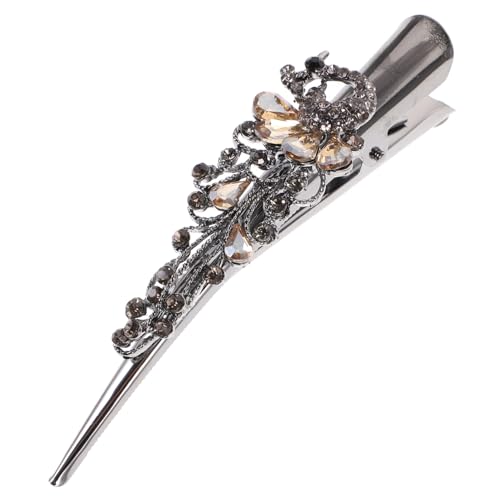 HEALEEP Vintage Strass Haarclip Große Entenschnabel Haarklammer Metall Eleganter Haarschmuck für Damen für Partys Festivals und Alltag Retro Design mit Glitzerstein von HEALEEP