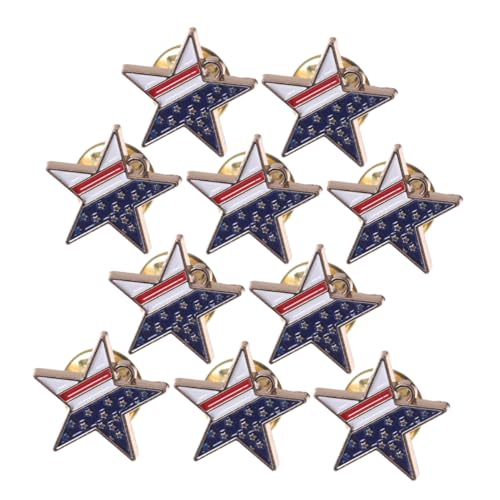 HEALEEP 10stücke Fünfzackiger Stern-anstecker Brosche Mit Amerikanischer Flagge Metallbrosche Für Partys Und Paraden Broschenabzeichen Revers-krawattennadel Stern-anstecker Für HEALEEP 10stücke Fünfzackiger Stern-anstecker Brosche Mit Amerikanischer Flagge Metallbrosche Für Partys Und Paraden Broschenabzeichen Revers-krawattennadel Stern-anstecker Für von HEALEEP